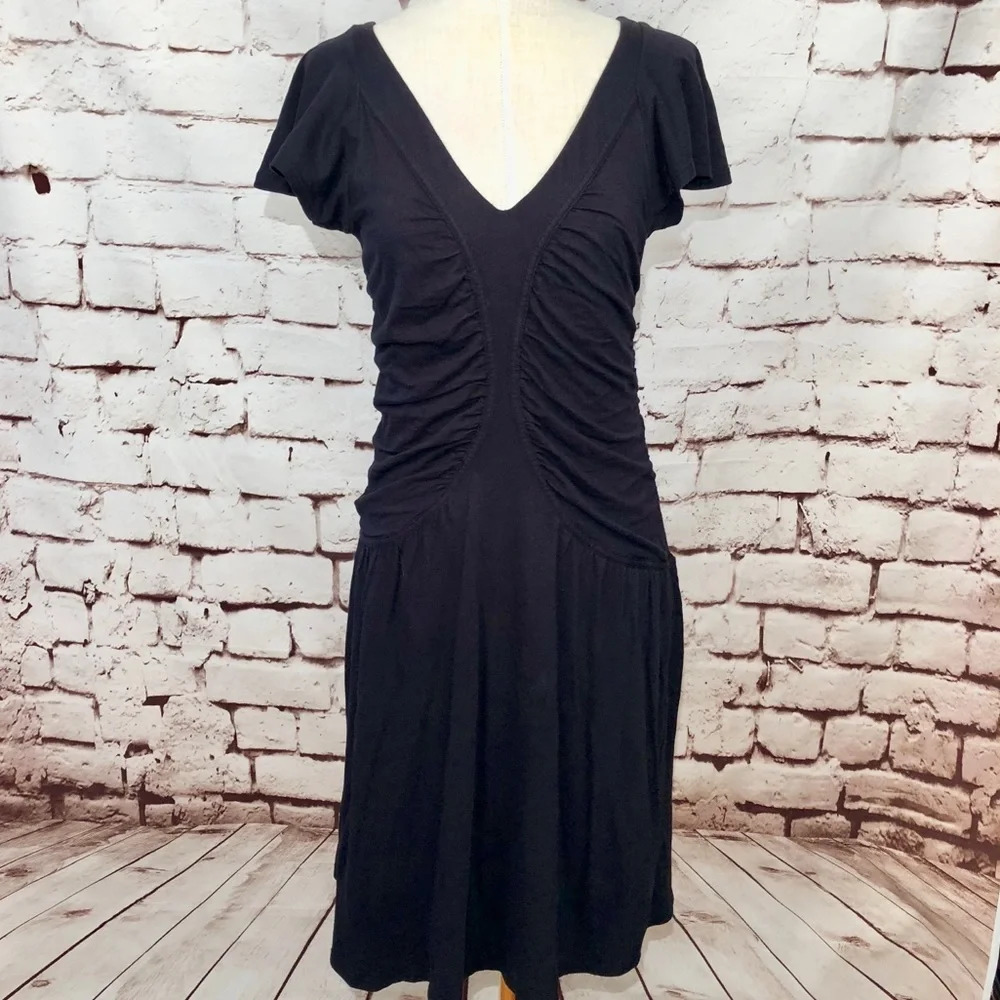 Velvet by Graham & Spencer‎ Black Ruched Dress